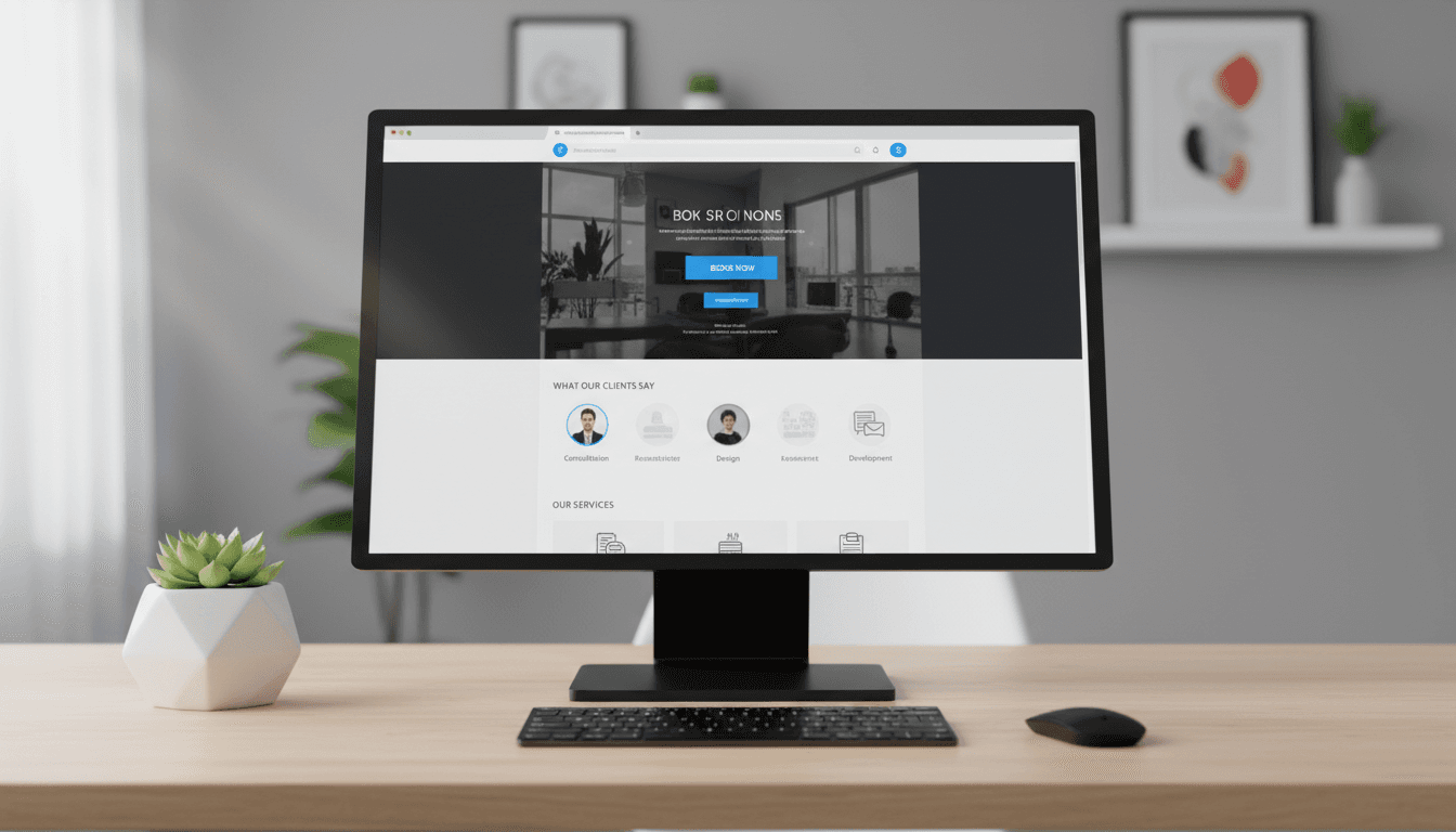 Fast website loading on desktop monitor