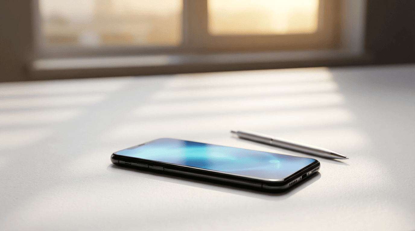 Mobile-optimized website displayed on smartphone